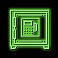 safe protect equipment neon glow icon illustration