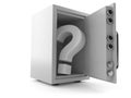 Safe with question mark Royalty Free Stock Photo