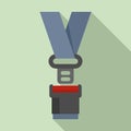 Safe seatbelt icon, flat style