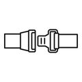 Safe seatbelt icon, outline style