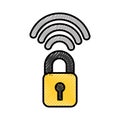 Safe secure padlock with wifi signal