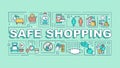 Safe shopping word concepts banner