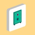 Safe Simple vector icon. Illustration symbol design template for web mobile UI element. Perfect color isometric pictogram on 3d