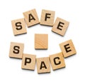 Safe Space Wood Tiles Royalty Free Stock Photo