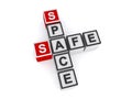 Safe space word block on white Royalty Free Stock Photo
