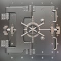 Safe in stainless steel. Bank Vault. Royalty Free Stock Photo