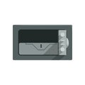 Safe steel closed box, safety business box cash secure protection concept vector Illustration Royalty Free Stock Photo