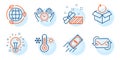 Safe time, Refresh mail and Fast payment icons set. Return package, Idea and Eco energy signs. Vector