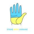 Safe Ukraine line icon