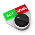 Safe Vs Unsafe Concept Switch Royalty Free Stock Photo