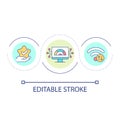 Safe wireless connection loop concept icon Royalty Free Stock Photo