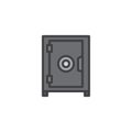 Safebox filled outline icon