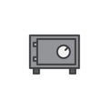 Safebox filled outline icon