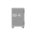 Bank metal vault vector illustration. safebox flat design. Secure boxes with code locks. Gold and money protection. Empty safe Royalty Free Stock Photo