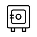 safebox vector line icon