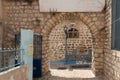 Stone arch at the entrance to the synagogue of St. HaAri, located in an old stone house in the old part of Safed city in northern