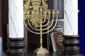 Menorah in the synagogue