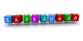 Safeguard word block on white Royalty Free Stock Photo