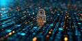 Safeguarding Business and Financial Data with Advanced Encryption Measures. Concept Data Royalty Free Stock Photo
