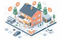Safeguarding home surveillance, ensuring security through connected network and video technology, enabling interactive communicati