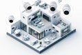 Safeguarding point-to-point private network security setups with smart cameras integrate advanced Wi-Fi technology, improving surv