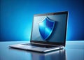 Safeguarding Your Digital Assets Visualizing Cybersecurity Measures to Protect Your Laptop from Cyberattacks on a
