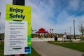 Safely sign reopening playgrounds COVID 19