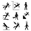 Safety and accident icons Royalty Free Stock Photo