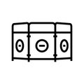 safety barricade line icon vector illustration