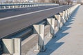 Safety barrier on freeway bridge Royalty Free Stock Photo