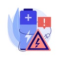 Safety battery abstract concept vector illustration.