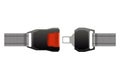 Safety belt. Fasten your seatbelt, warning banner. Safe driving rule vector concept. Vehicle driving or airplane belt