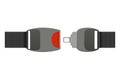 Safety belt. Fasten your seatbelt, warning banner. Safe driving rule vector concept. Vehicle driving or airplane belt