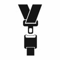 Safety belt icon, simple style
