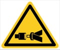 Safety belt warning signs, notice signs, mandatory signs Royalty Free Stock Photo