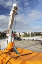 Safety boat lift on a ship Royalty Free Stock Photo