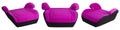 Safety booster seat for children, pink car seat isolated