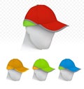 Safety cap in neon colors on mannequin head Royalty Free Stock Photo