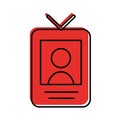 Safety card press icon