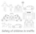 Safety of children in traffic Royalty Free Stock Photo