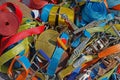 Safety colorful straps pile