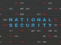 Safety concept: National Security on wall background