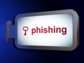 Safety concept: Phishing and Key on billboard background Royalty Free Stock Photo