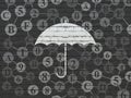 Safety concept: Umbrella on wall background Royalty Free Stock Photo