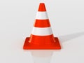 Safety cone. 3D Illustration.