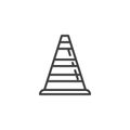 Safety cone line icon