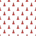 Safety cones pattern, cartoon style