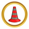 Safety cones vector icon