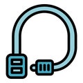 Safety Cycling lock icon vector flat