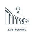 Safety Decrease Graphic icon. Mobile app, printing, web site icon. Simple element sing. Monochrome Safety Decrease Graphic icon il Royalty Free Stock Photo